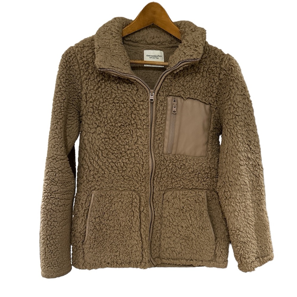 Abercrombie and Fitch Cozy Full Zip Sherpa Teddy Jacket Size XS